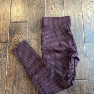 Loft red and black houndstooth leggings/ pants